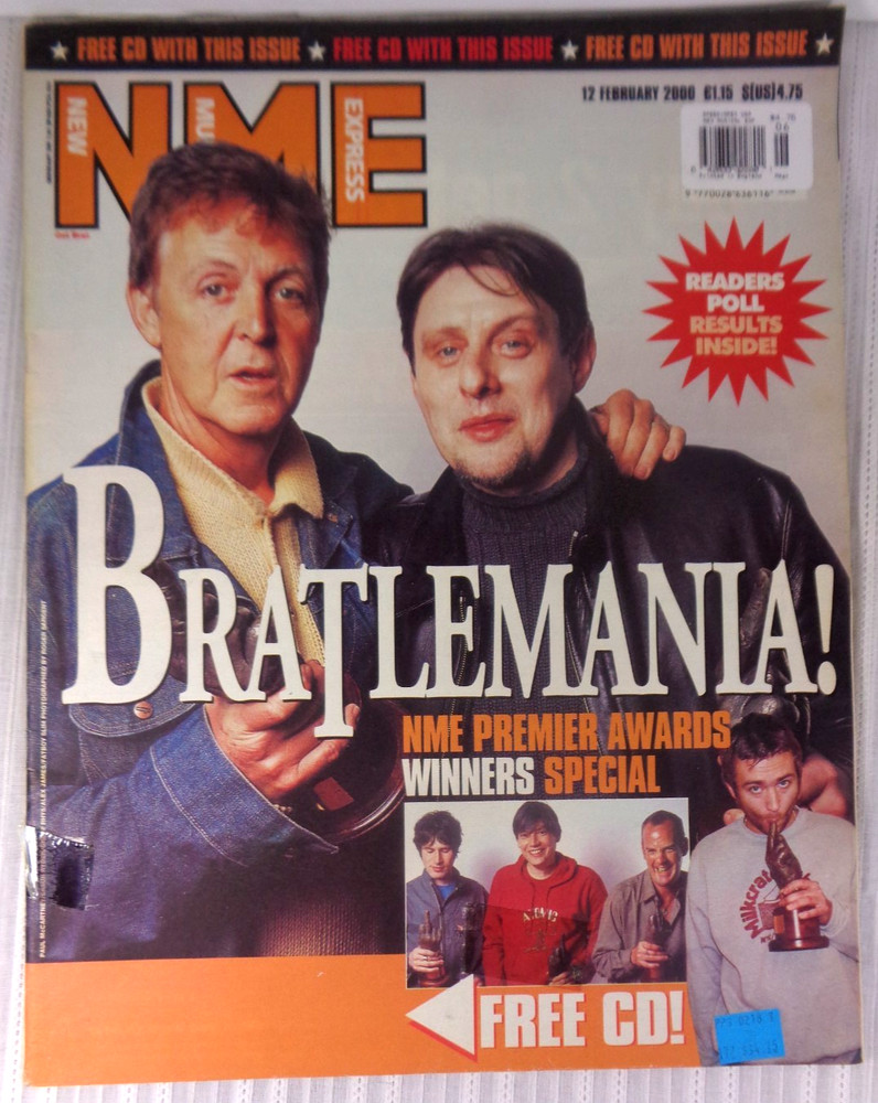 NME New Musical Express February 2000 Beatlemania Oasis Blur Fatboy Slim