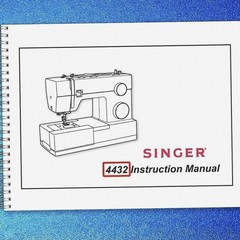 SINGER HEAVY DUTY 4432 Sewing Machine User Instruction Manual – TOUGH COIL BOUND