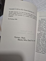 RARE Blacks Who Died for Jesus by Mark Hyman 1988 A History Book Christian Afro