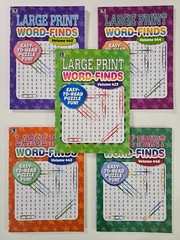 5 Large Print Word-Finds Puzzle Books Kappa Games Vol #423-446 ~ Search,Hunt NEW
