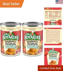 Delicious Spaghetti & Meatballs – 14.5 oz Can (Pack of 2) for Family Meals