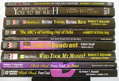 RICH DAD POOR DAD 9 Book Lot Robert Kiyosaki RETIRE YOUNG OUT OF DEBT CASHFLOW +