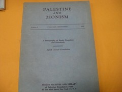 Palestine and Zionism: A Bimonthly Bibliography of Books, Pamph vol 8 1953