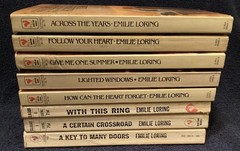 Lot of 8 Vintage Emilie Loring Paperbacks 1970s Bantam Books Romance, Suspense