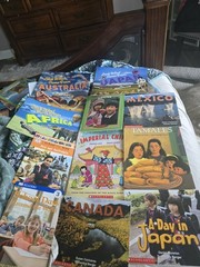 Lot of 22 NF Books for kids. Geography book China Mexico Canada Japan Africa etc