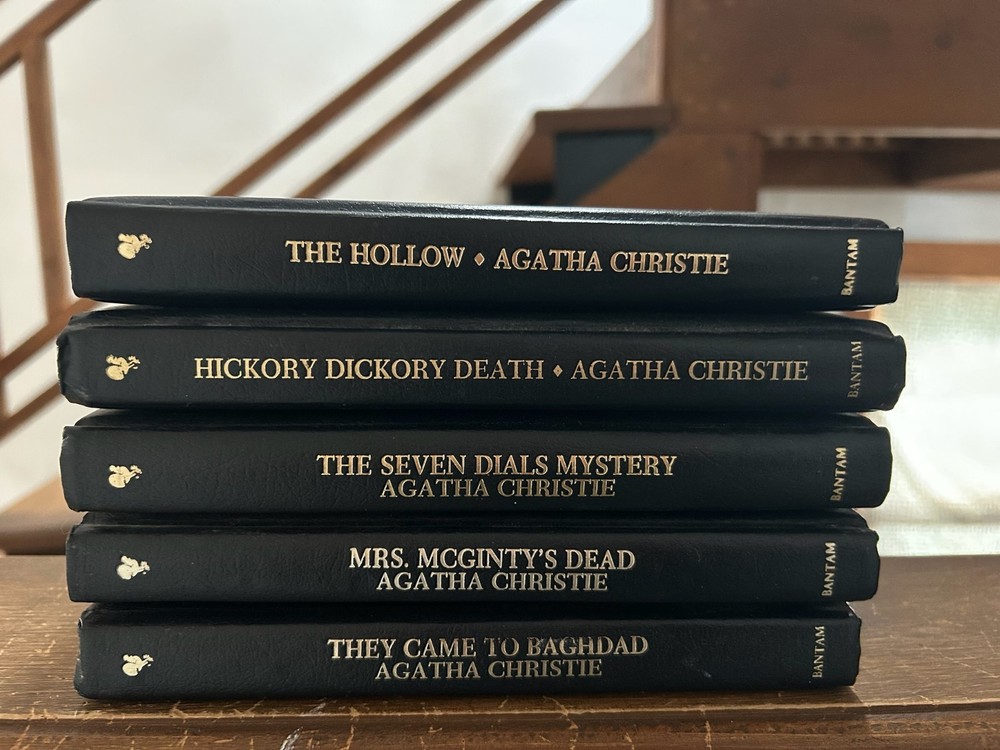 Agatha Christie Mystery Collection Lot of 5 Leatherette HC Bantam Books sku-c