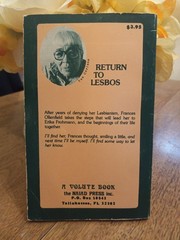 RETURN TO LESBOS By Valerie Taylor #3 Volute Paperback From 1982 LGBTQ+