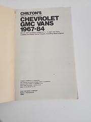 C1 Chilton’s GMC Van 1984 Repair Tune-Up Guide Manual Book #6930