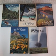 Vintage Lot Of 5 National Geographic Travel Nature Books 1980s HC Illustrated