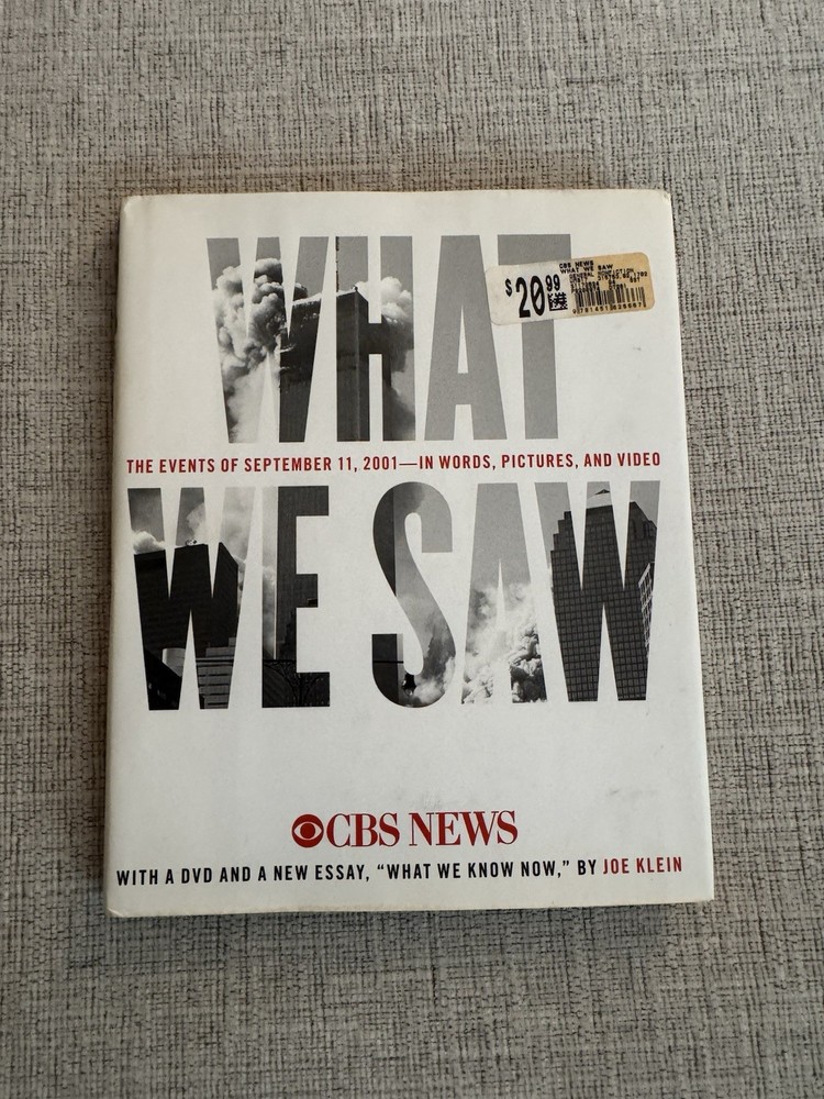 What We Saw CBS News 9/11 HC w DVD Unopened Simon Schuster 2011