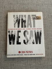 What We Saw CBS News 9/11 HC w DVD Unopened Simon Schuster 2011
