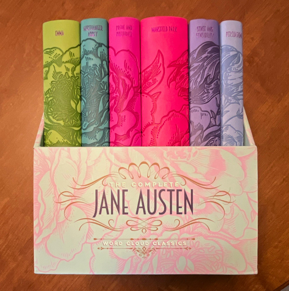 Word Cloud Classics Jane Austen Complete Collection Faux Leather Bound Box Set