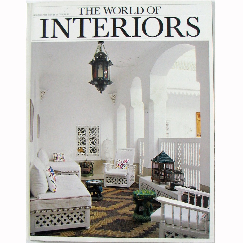 The World of Interiors Magazine January 2008 Marrakesh Welsh Cottage Chelsea