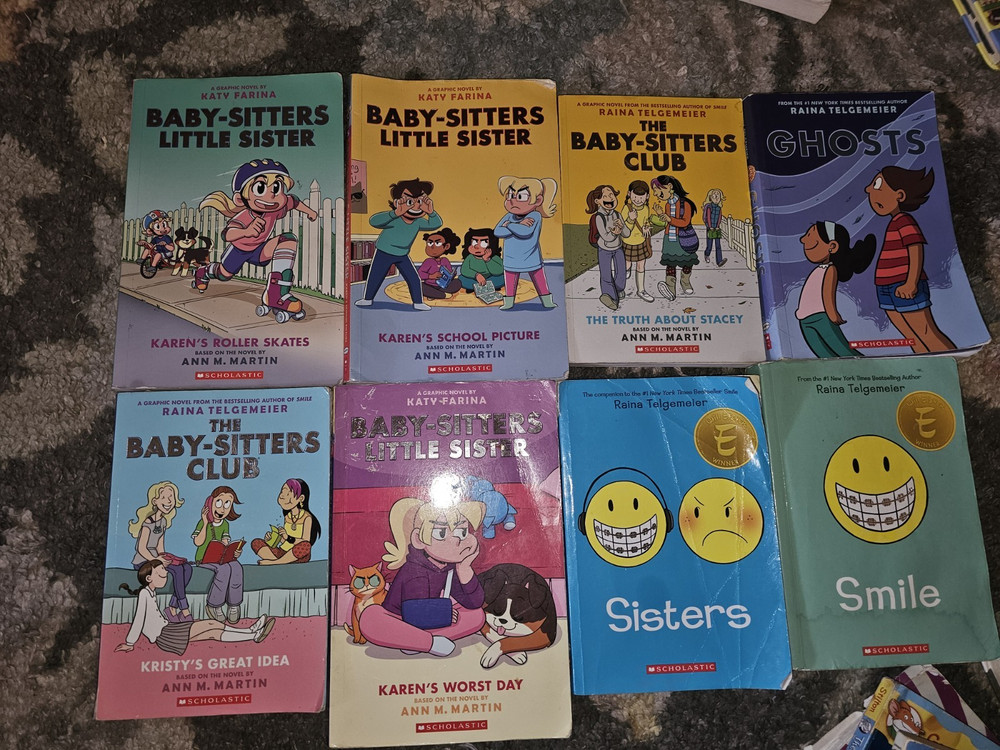 The Baby-Sitters Club 7 PB Graphic Novels Lot Ann M. Martin Raina Telgemeier
