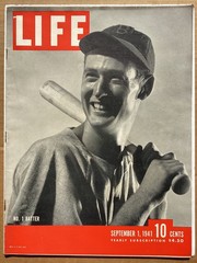 September 1 1941 Life magazine Ted Williams Boston Red Sox baseball no label