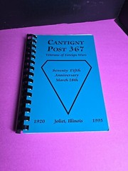 1995 Cantigny Post 367, Veterans Foreign Wars, 75th Anniversary Joliet Cookbook