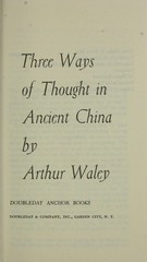 Three Ways of Thought in Ancient China Paperback Arthur Waley