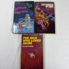 Lot of 3 Lin Carter Vintage Sci-Fi Fantasy Paperbacks Lankar of Callisto + More