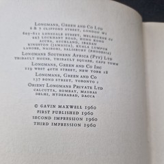 Ring of Bright Water – Gavin Maxwell – 1960 – Vintage Longmans Hardback Book