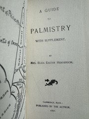 Orig Palmistry Book Side Pocket Series 1897 1st Edition Eliza Easter Henderson