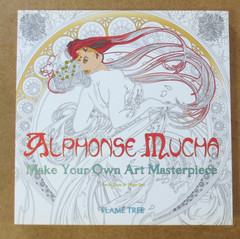 Alphonse Mucha Coloring Book Masterpiece – 45 Image Heavy Paper – Art Nouveau