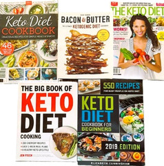 5 Keto Books: BIG BOOK, KETO DIET, BACON & BUTTER, 2 KETO BOOKS 95&127 Pages