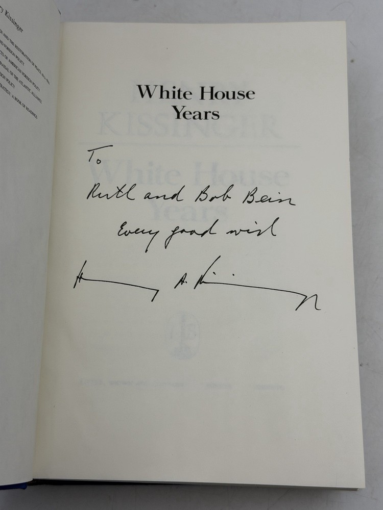 White House Years by Henry Kissinger SIGNED FIRST EDITION