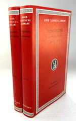 Augustine Confessions Loeb Classical Library Hardcover 2 Book Set Vol I II Red