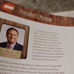 WE Energies Cookie Book Wisconsin Edition 2017