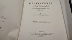 Gravestones of Early New England by Harrriette Merrifield Forbes 1955 PB