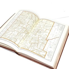 Antique Leather Rand McNally World AtlasS Book 1951 Vintage WW2 Maps Geography