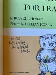 BIRTHDAY FOR FRANCES~Russell Lillian Hoban~SIGNED PB~Harper Trophy~