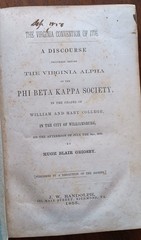 1855, Virginia Convention of 1776, Phi Beta Kappa W&M, Hugh Blair Grigsby