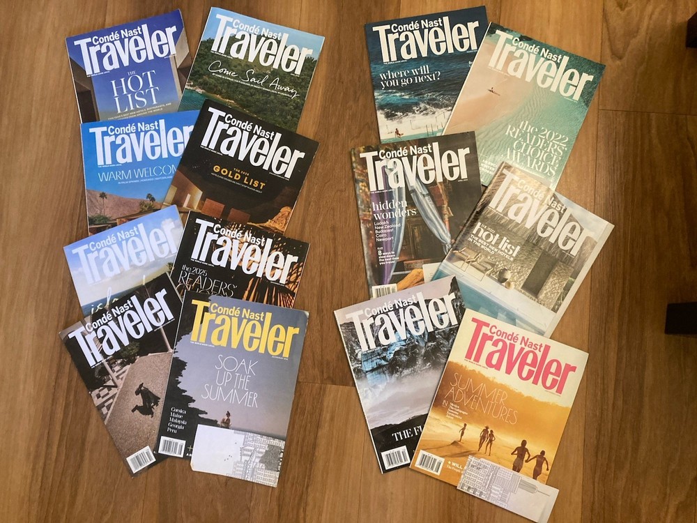 14 Lot Conde Nast Traveler World Travel Magazine From 2022-2023 and 2025-2026
