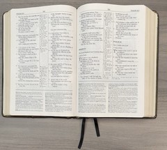 1990 Wesley Bible Personal Study NKJV Black GENUINE LEATHER Nelson 986 Red Lettr