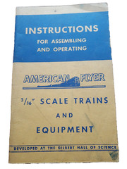 1949 Instructions Suggestions Hints American Flyer Railroad 3/16 scale Trains RR