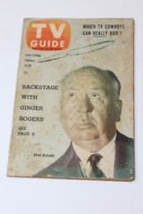 TV Guide 1959 Alfred Hitchcock/Ginger Rogers No Label Dallas Ed. Issue 307