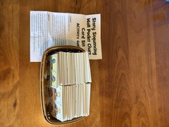 Story Sequencing Wall Pocket Chart Card Set organized in Longaberger basket