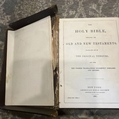The Holy Bible 1881 New York American Bible Society Original Tongues.
