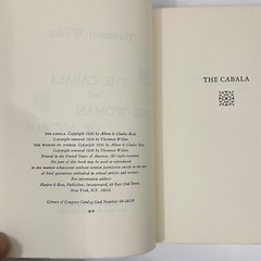 The Cabala & The Woman of Andros by Thornton Wilder HCDJ 1958