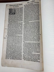 1535 Coverdale Bible Leaf W/ California Book Club Presentation Folio NO.145/450