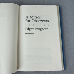 A Mirror For Observers By Edgar Pangborn HC Book Club Edition