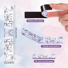 Zonon 48 Pcs Bible Verse Magnetic Christian Bookmarks 0.8X4.7In Inspirational Sc