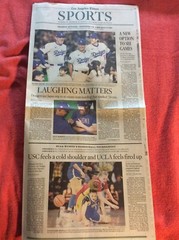 LA TIMES SPORTS SECTION MARCH 18 2025 DODGERS SHOHEI OHTANI FREDDIE FREEMAN