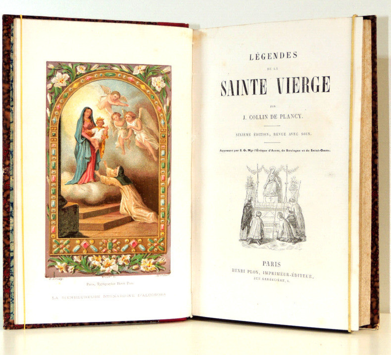 Esoterisme. Légendes de la Sainte Vierge. J. Collin de Plancy 1860