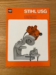 Stihl USG Chain Sharpener for Chainsaws Information Sheet Catalog Ad Vintage Old