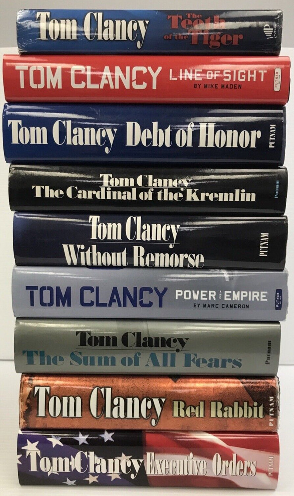 Tom Clancy Lot of 9 HC Thrillers (Please see titles in photos and description.)
