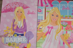Set of 2 Mattel BARBIE Pink Mini Lined Notebooks 8×5.75 in.