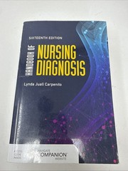 Handbook of Nursing Diagnosis 16th Ed. Mended Tear On Cover. Like New W/ Code