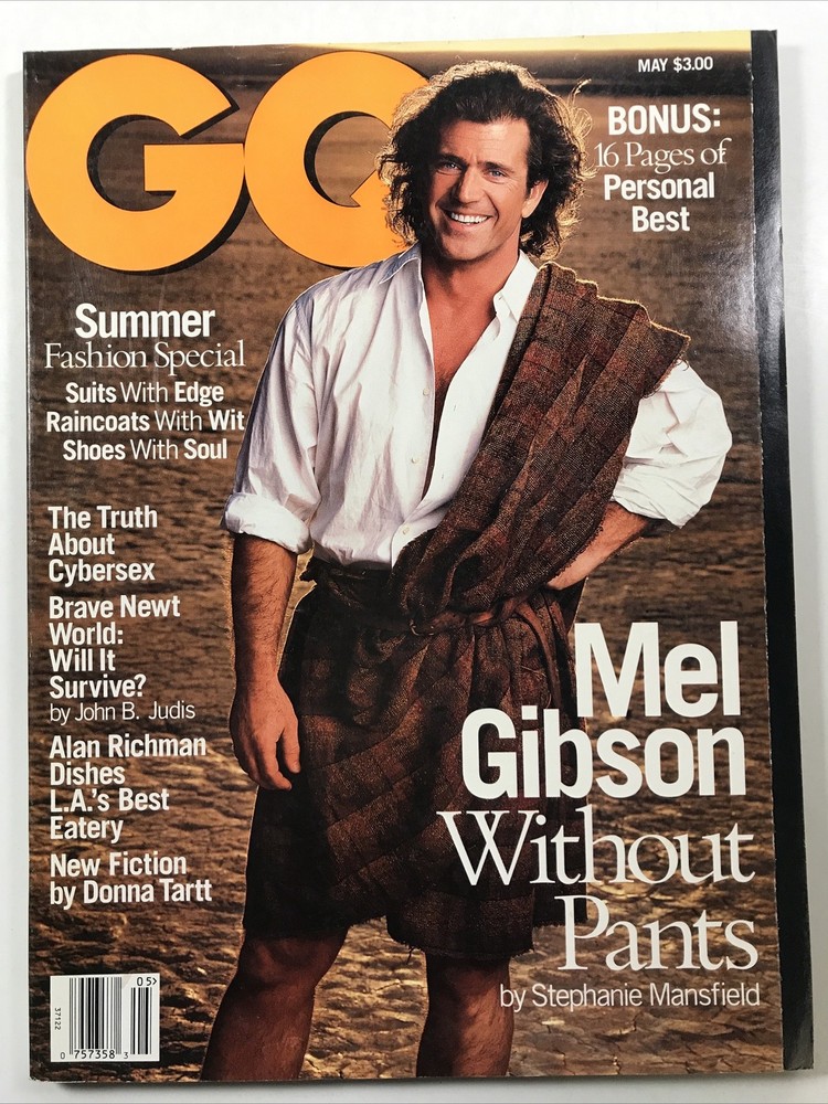 GQ magazine May 1995-Men’s Fashion Clothes Style Lifestyle Cover: Mel Gibson